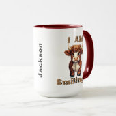 Mug Vache des Highlands Grincheuse Je Souris (Devant droit)
