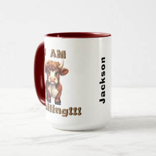 Mug Vache des Highlands Grincheuse Je Souris