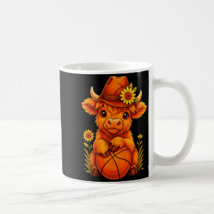 Mug Vache des Highlands mignonne amateur de basket-bal