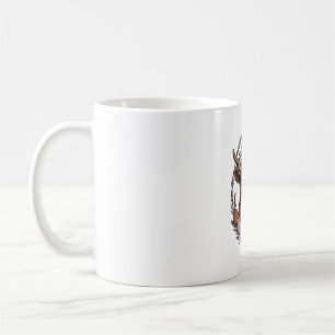 Mug Vache des Highlands Pâques Art de l'oeuf floral vi
