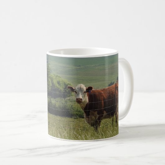 Mug Vache douce en campagne (Devant droit)