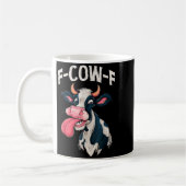 Mug Vache drôle mème Fvache Vache Hommes Femmes (Gauche)