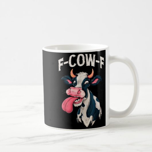 Mug Vache drôle mème Fvache Vache Hommes Femmes (Droite)