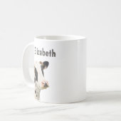 Mug Vache drôle Nom personnalisé (Devant gauche)