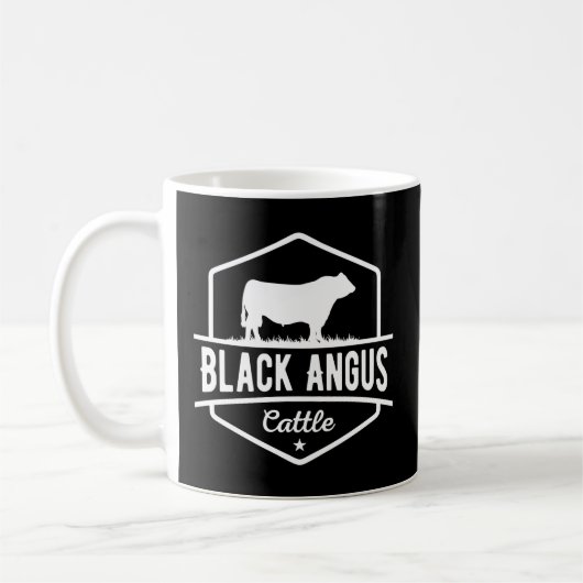 Mug Vache éleveur Angus noir bétail (Gauche)