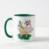 Mug Vache et papillon mignons (Gauche)