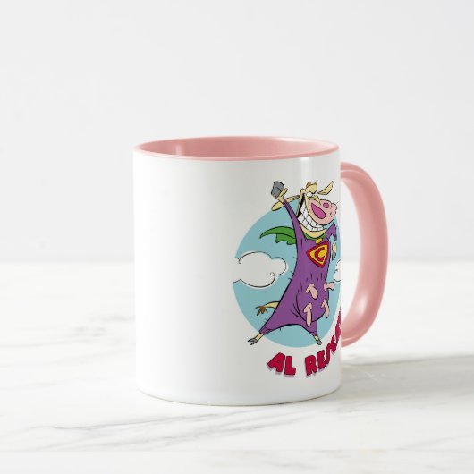 Mug Vache et poulet Super Vache Al Rescate! (Devant droit)