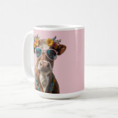 Mug Vache gaie avec lunettes de soleil (Devant gauche)