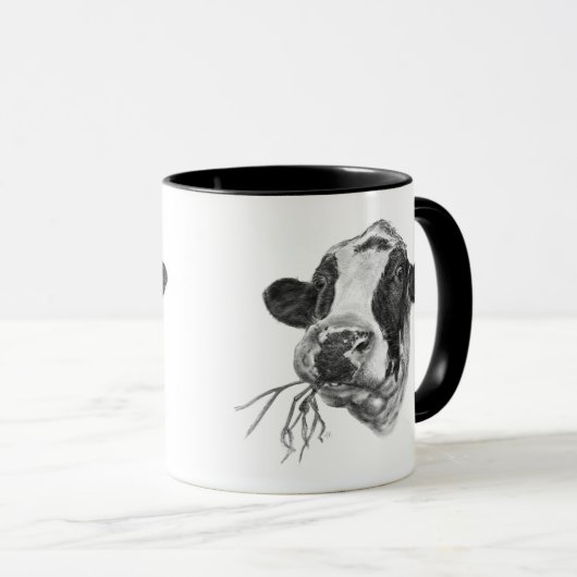 Mug Vache heureuse à frison du Holstein (Devant droit)