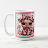 Mug Vache Highland bébé personnalisée avec un nœud en  (Gauche)