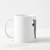 Mug Vache Highland en patchwork de denim (Gauche)