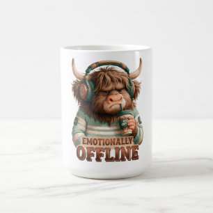 Mug Vache Highland Graphique Hors Ligne Émotionnelleme