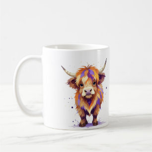 Mug Vache Highland Jouer adorable animal amusant color