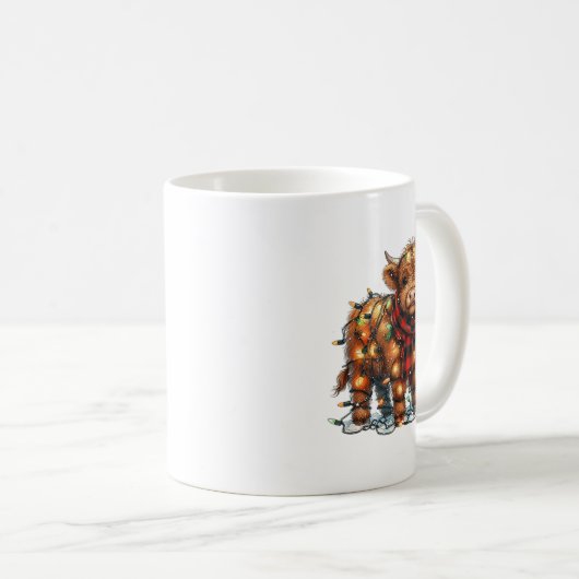 Mug Vache Highland Noël Noël Père Noël Baby Wooly Farm (Devant droit)