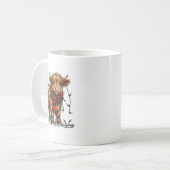 Mug Vache Highland Noël Noël Père Noël Baby Wooly Farm (Devant gauche)