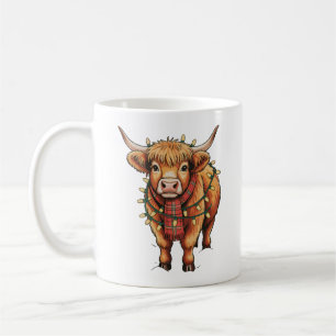 Mug Vache Highland Noël Noël Père Noël Baby Wooly Farm