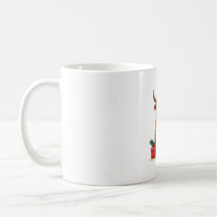 Mug Vache Highland Noël Vintage avec cadeau à ruban et