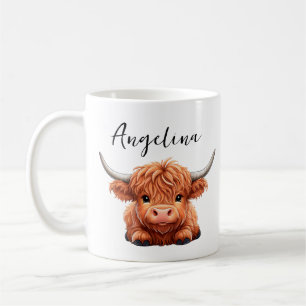 Mug Vache Highland Personnalisée Animal de Ferme Mig