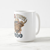 Mug Vache Highland Rouge, Blanc & Moo (Devant droit)