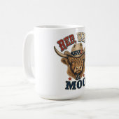 Mug Vache Highland Rouge, Blanc & Moo (Devant gauche)
