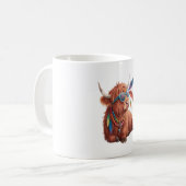 Mug Vache Highland, Vache Cool, Sunglass (Devant gauche)