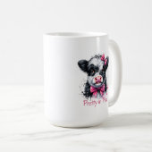 Mug Vache jolie en rose (Devant droit)