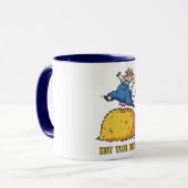 Mug Vache joueur sautant sur du foin (Devant gauche)