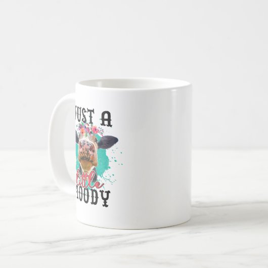 Mug Vache Juste un peu Moody Drôle Vache Lover Hommes  (Devant gauche)