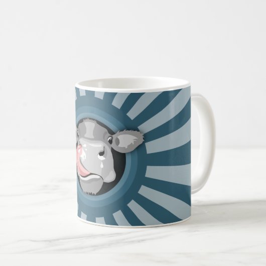 Mug Vache lécher le nez (Devant droit)