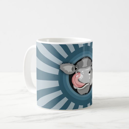 Mug Vache lécher le nez (Devant gauche)