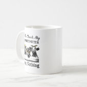 Mug Vache Me Permet De Vérifier Mon Giveashitomètre No (Devant gauche)