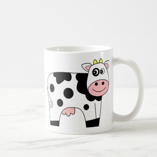 Mug Vache mignonne à bande dessinée (Droite)