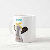 Mug Vache mignonne avec cabot Personnalisé (Devant gauche)