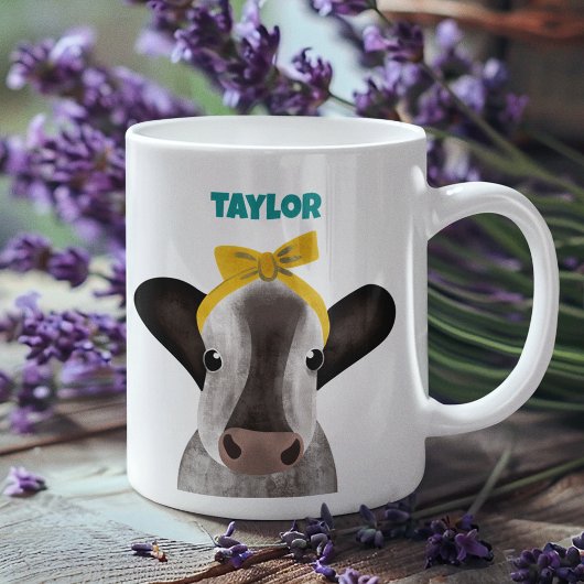 Mug Vache mignonne avec cabot Personnalisé