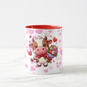Mug Vache mignonne de la Saint-Valentin