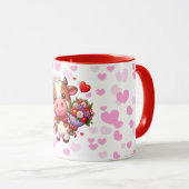 Mug Vache mignonne de la Saint-Valentin (Devant droit)