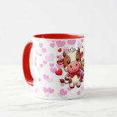 Mug Vache mignonne de la Saint-Valentin (Devant gauche)