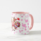 Mug Vache mignonne de la Saint-Valentin (Devant droit)