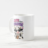 Mug Vache mignonne mais chaotique avec café glacé (Devant gauche)
