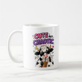 Mug Vache mignonne mais chaotique avec café glacé (Gauche)