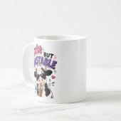 Mug Vache mignonne mais instable avec café glacé (Devant gauche)