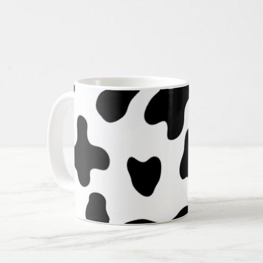 Mug Vache moderne belle noire et blanche (Devant gauche)