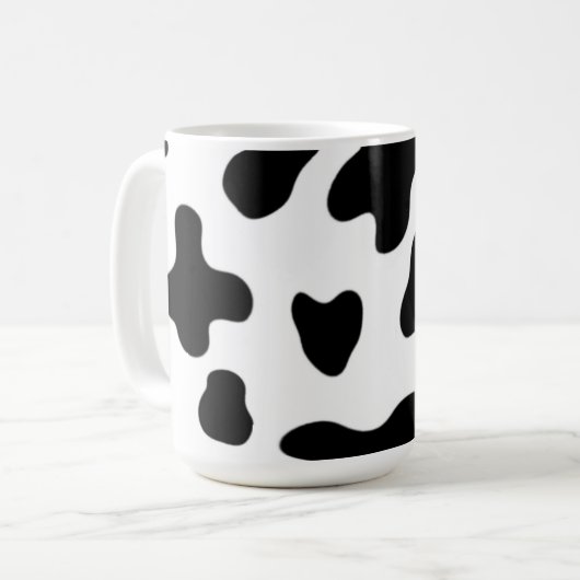 Mug Vache moderne belle noire et blanche (Devant gauche)