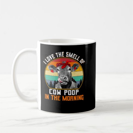 Mug Vache Moey J'Aime L'Odeur De Vache Poop Dans Le Mo (Gauche)