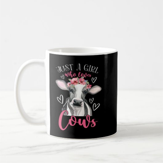 Mug Vache Moey Juste Une Fille Qui Aime Vaches Drôle F (Gauche)