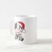 Mug Vache Noël Animaux d'hiver Vaches de vacances (Devant gauche)
