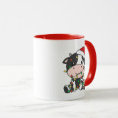 Mug Vache Noël Animaux d'hiver Vaches de vacances (Devant droit)