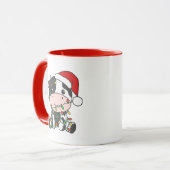 Mug Vache Noël Animaux d'hiver Vaches de vacances (Devant gauche)