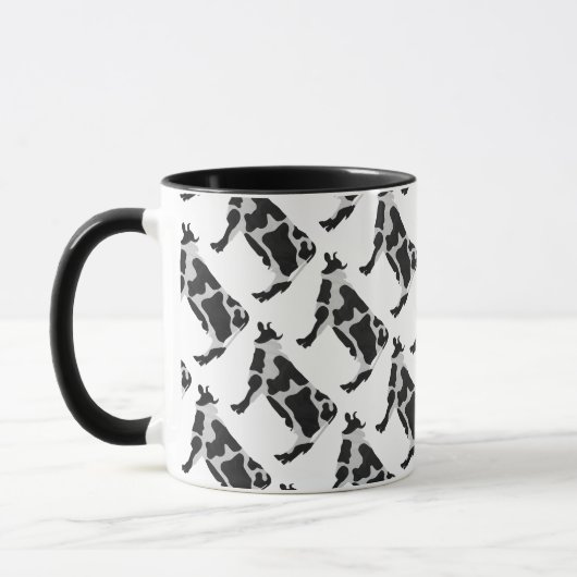 Mug Vache Noir et Blanc Silhouette (Gauche)