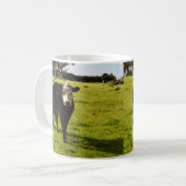 Mug Vache Noire À Visage Blanc Et Mohawk, (Devant gauche)